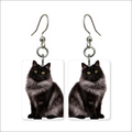 Black Maine Coon Earrings