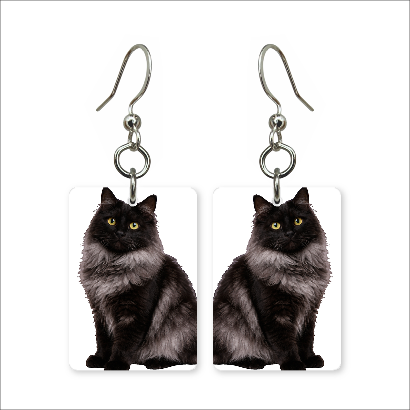 Black Maine Coon Earrings