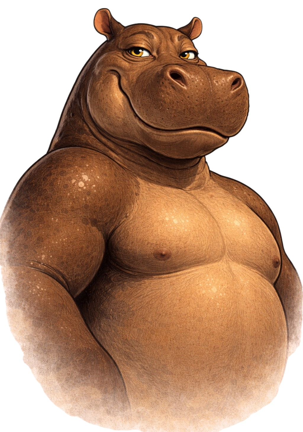 Buff Hippo Earrings