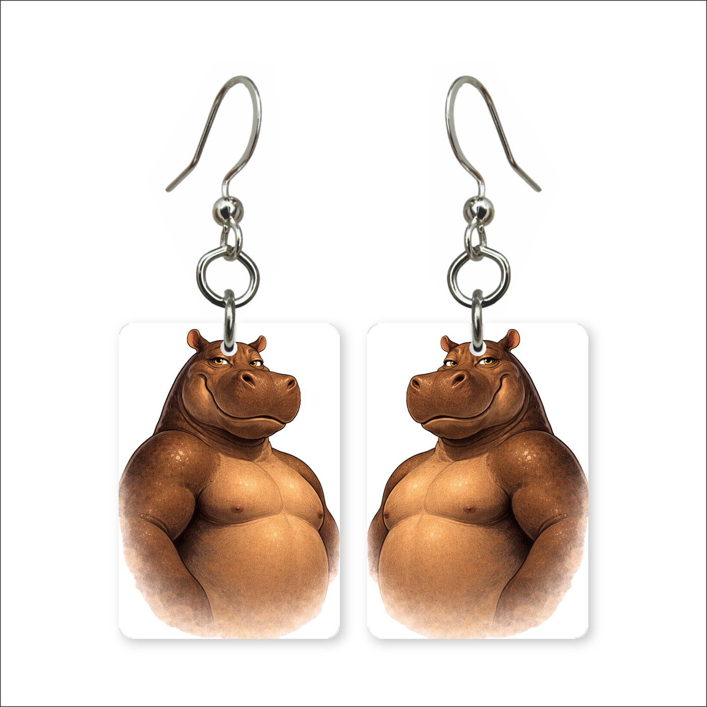 Buff Hippo Earrings