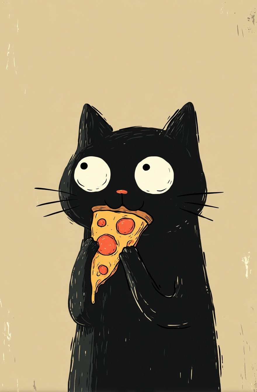 Pizza Cat Earrings | FW142
