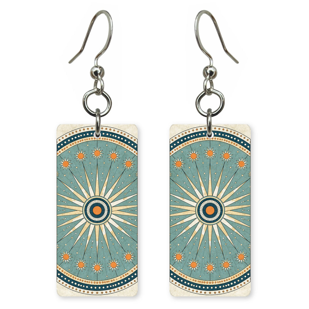 Folk Sun Medallion Earrings | FW145
