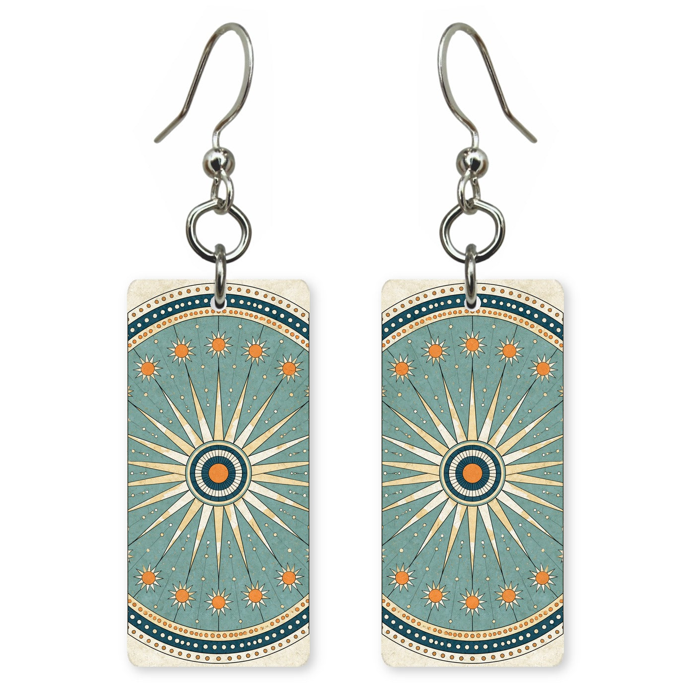 Folk Sun Medallion Earrings | FW145