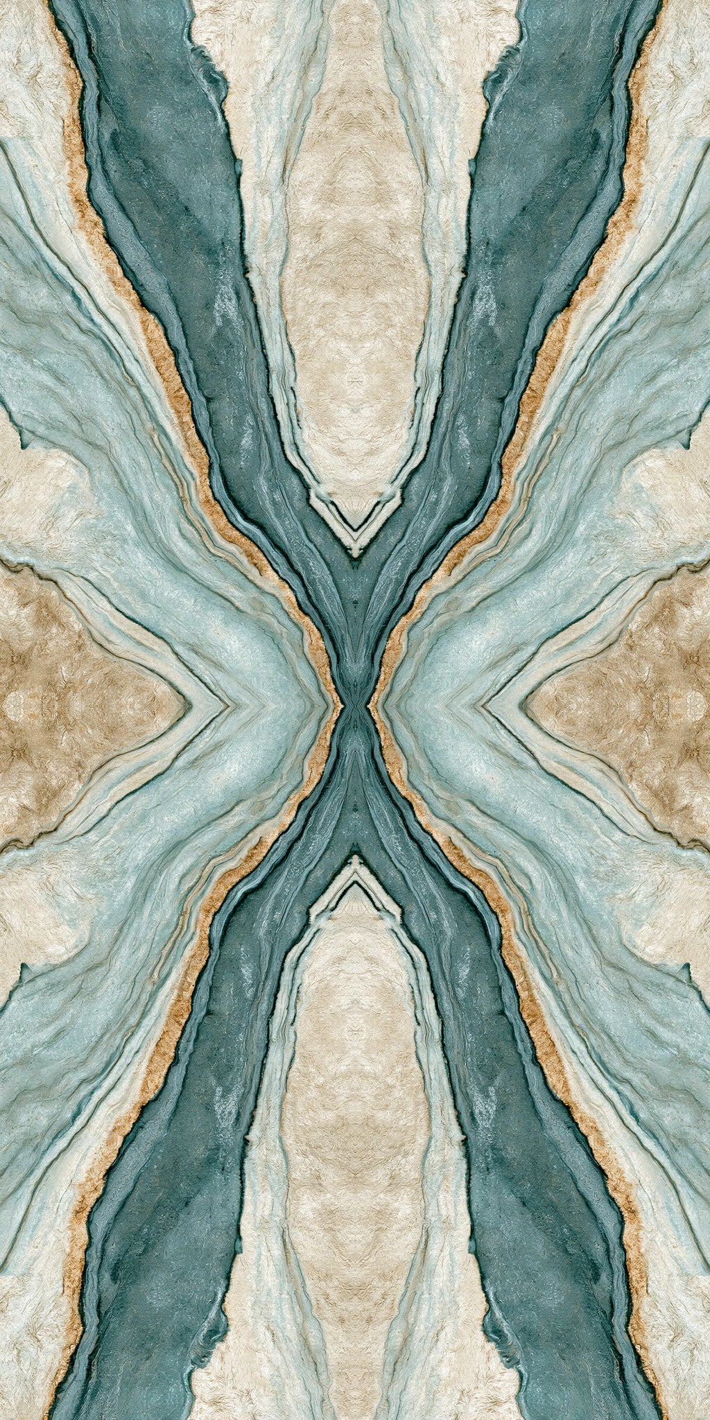 Teal Wave Mirror Earrings | FW146
