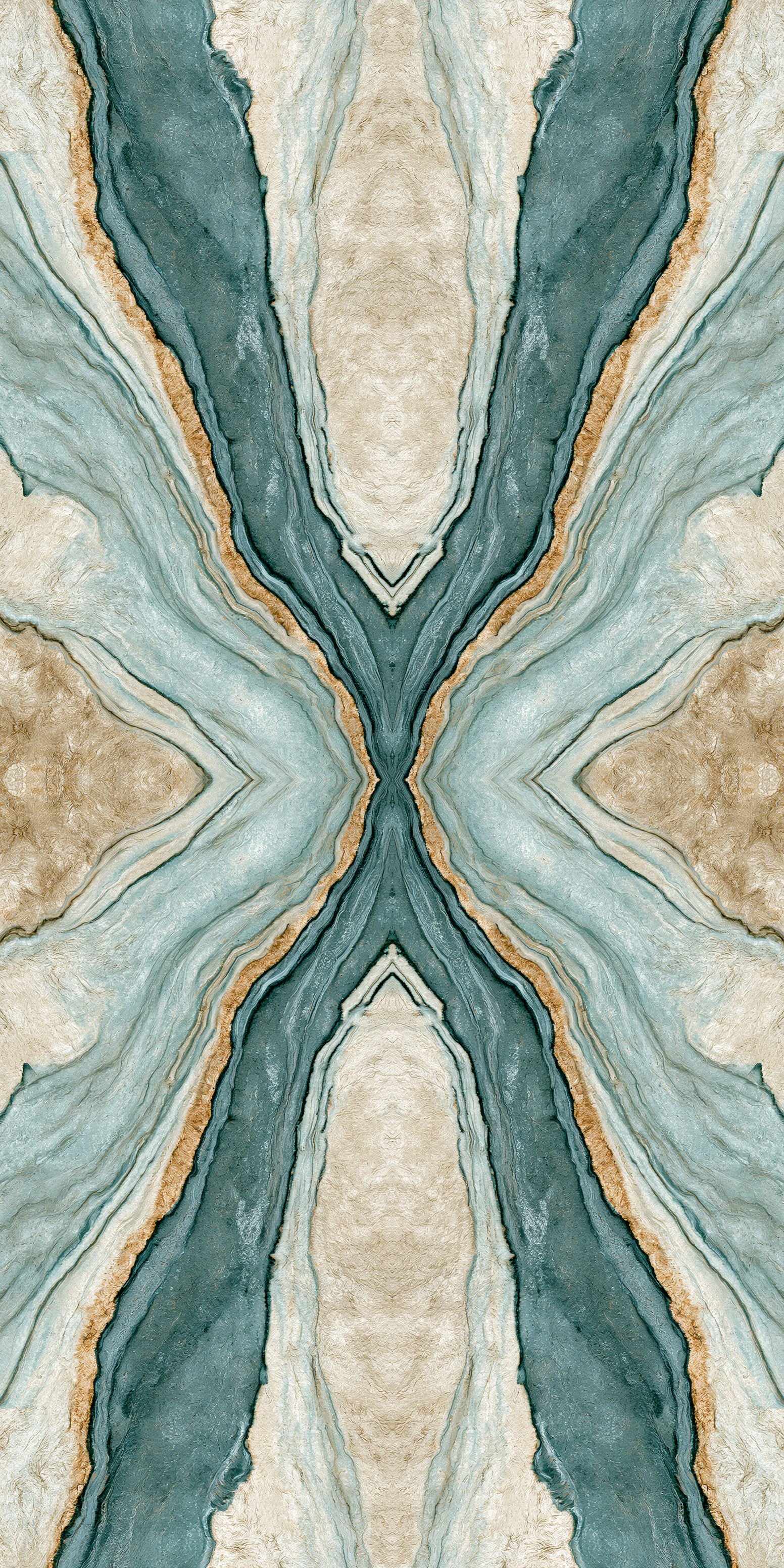 Teal Wave Mirror Earrings | FW146
