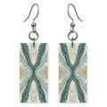 Teal Wave Mirror Earrings | FW146