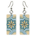 Folk Floral Tile Earrings | FW147