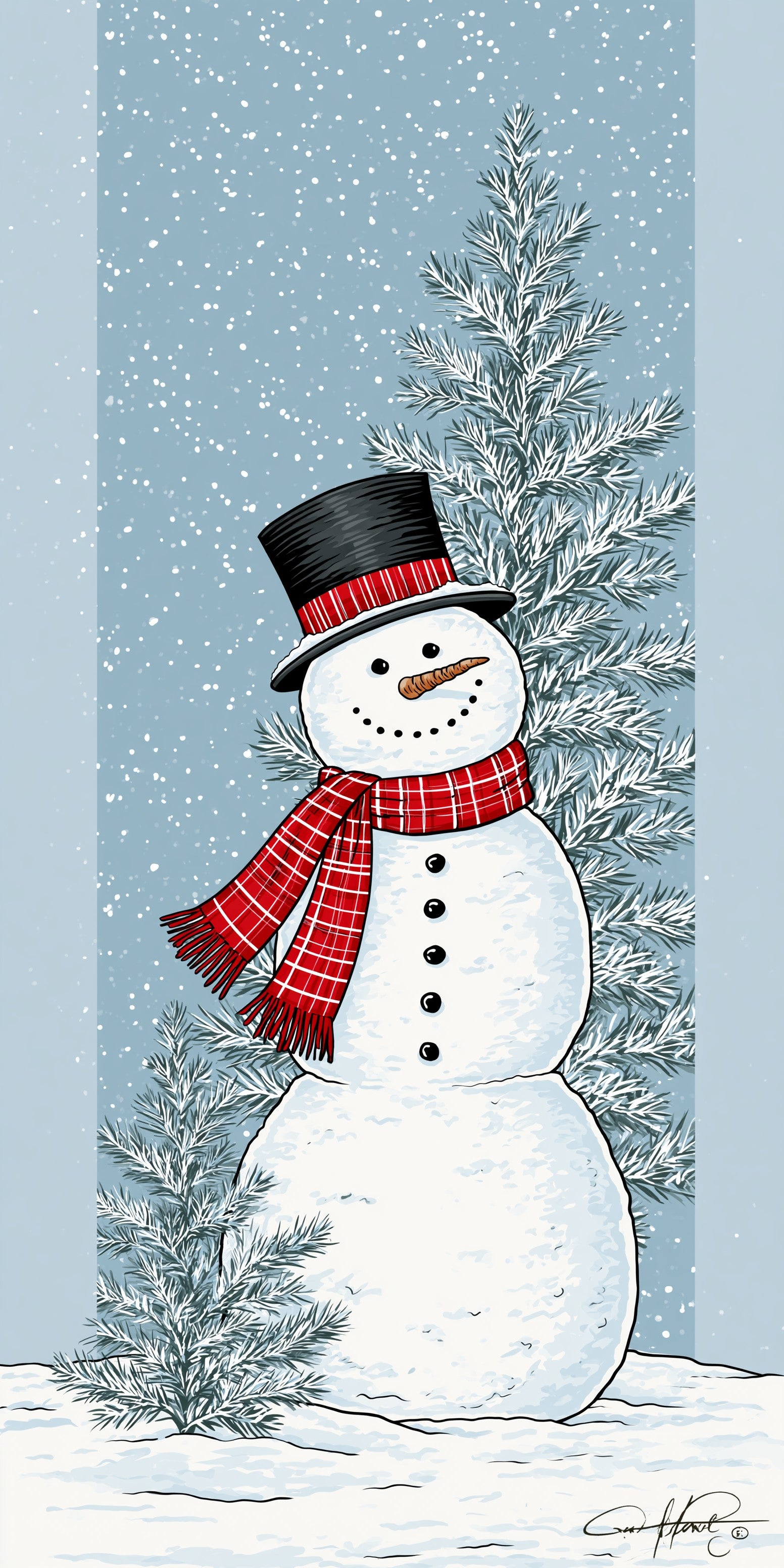 Top Hat Snowman Earrings | FW150