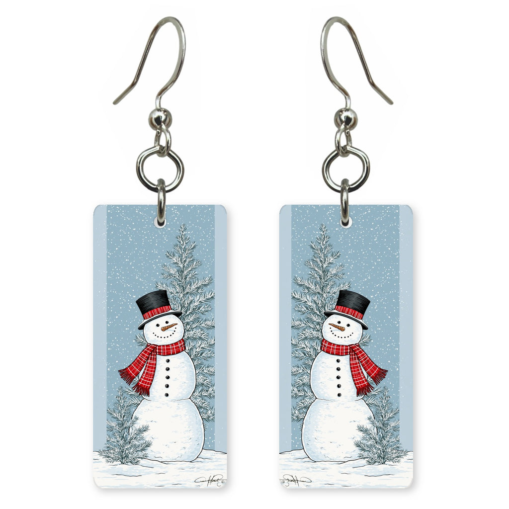 Top Hat Snowman Earrings | FW150