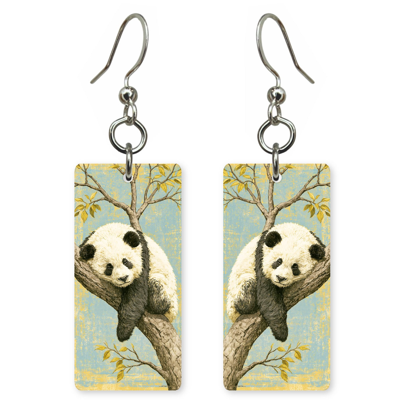 Panda Gold Tree Earrings | FW153