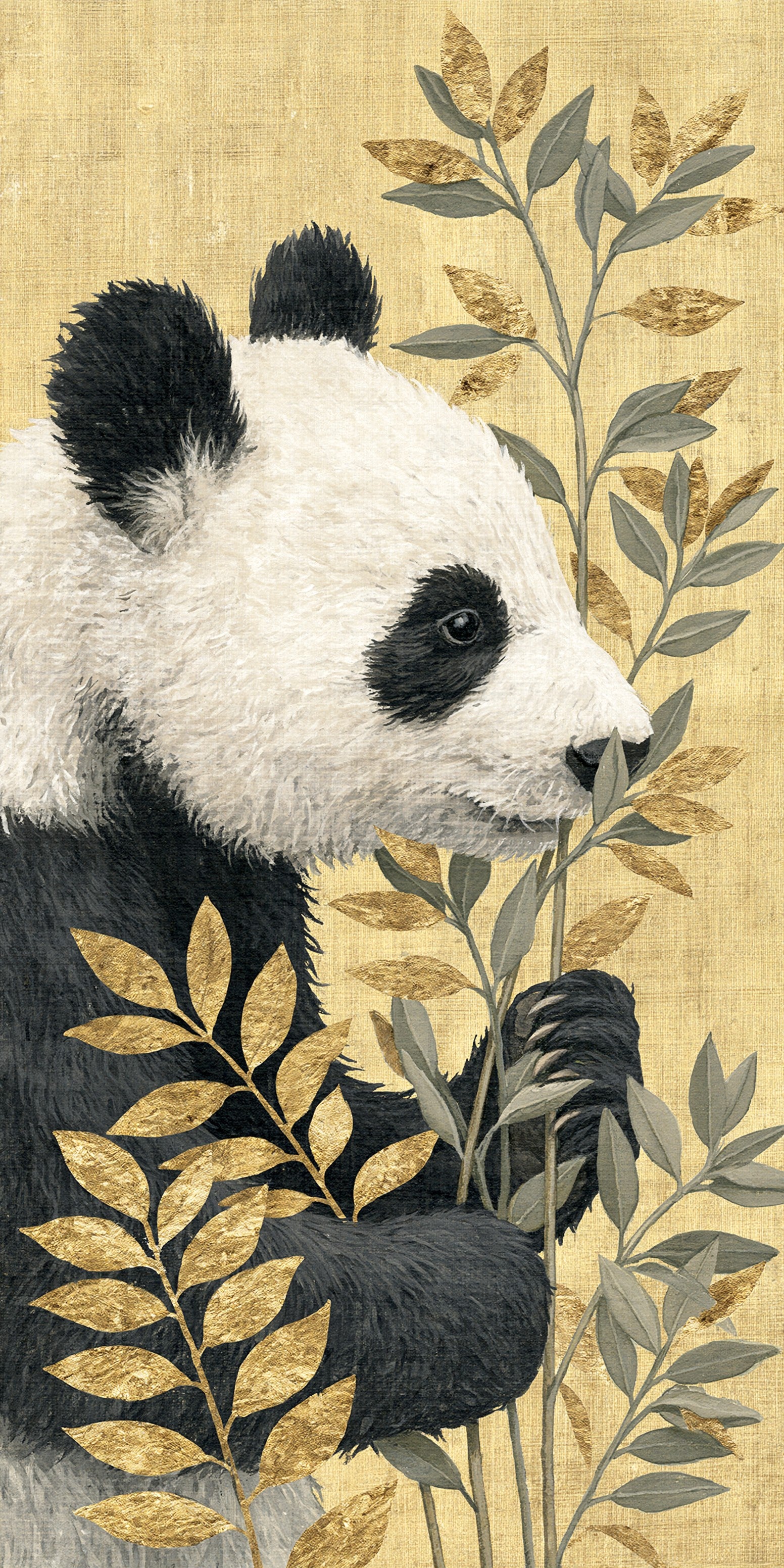 Panda Gold Fern Earrings | FW155