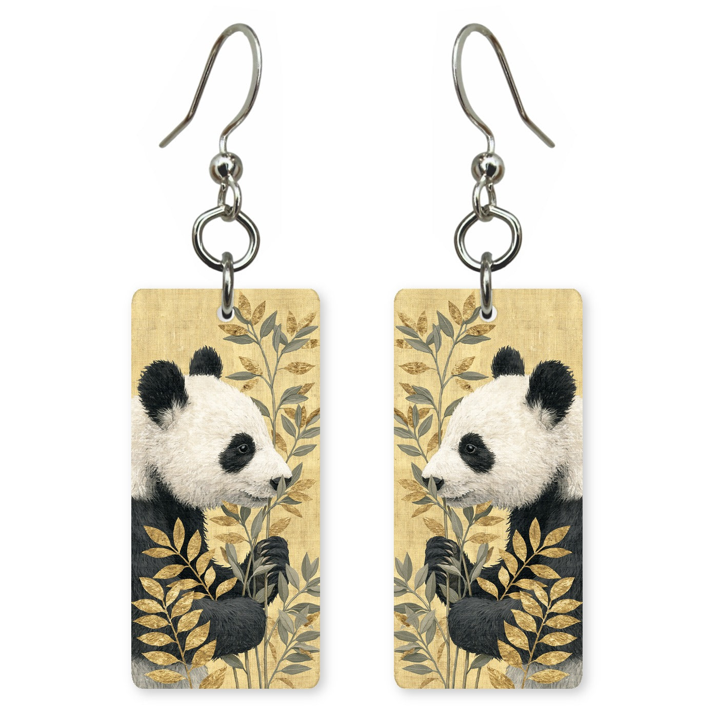 Panda Gold Fern Earrings | FW155