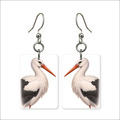 White Stork Earrings