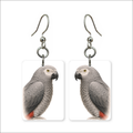 Silver Parrot Earrings