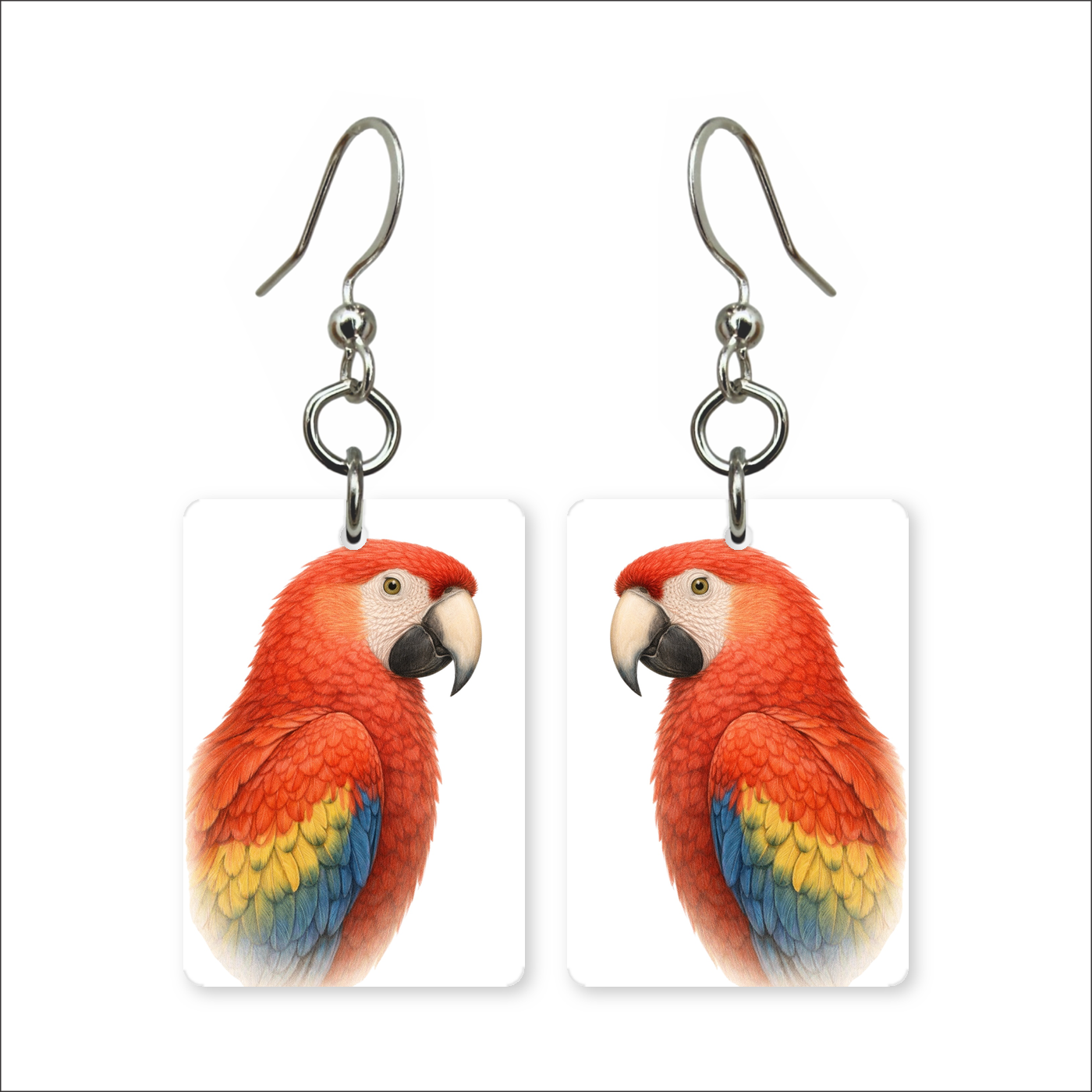 Scarlet Macaw Earrings