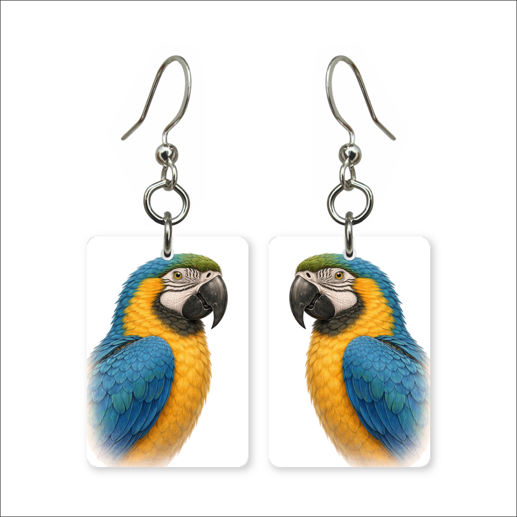 Blue Gold Macaw Earrings