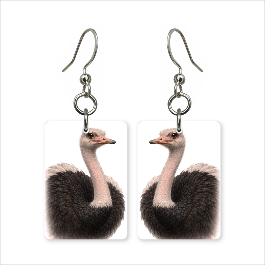 Wild Ostrich Earrings