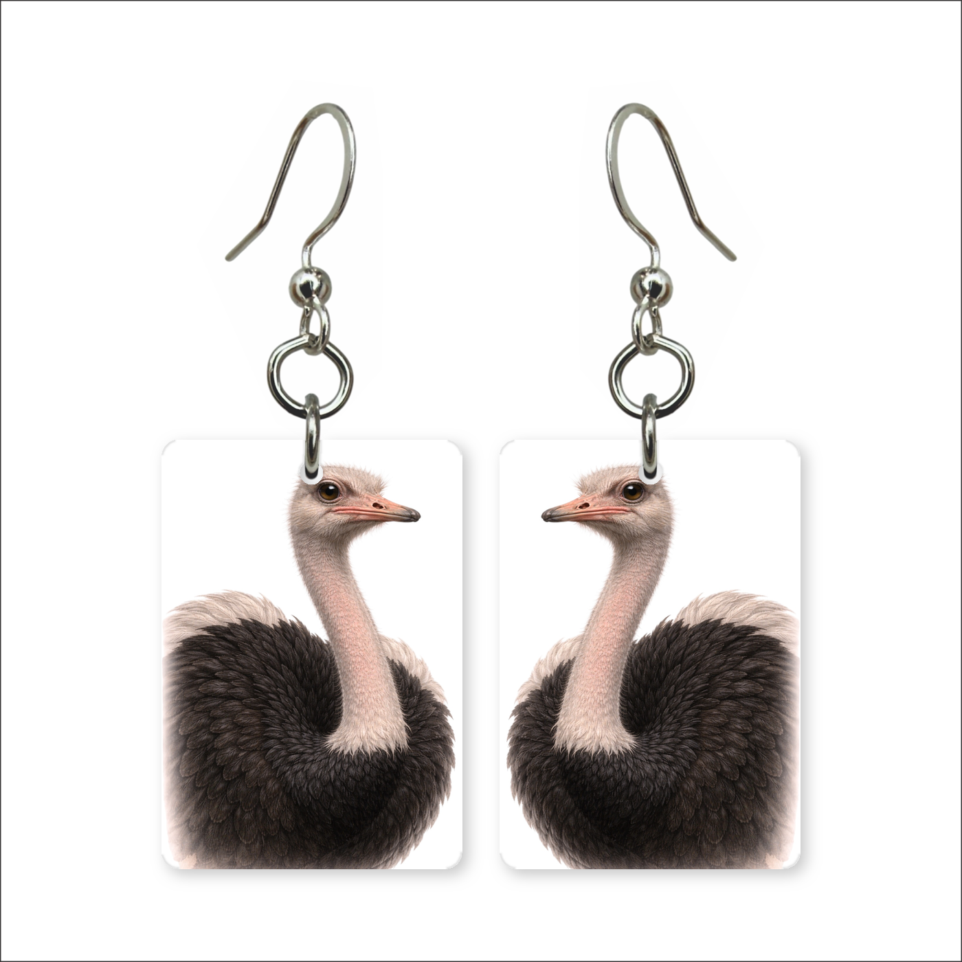 Wild Ostrich Earrings