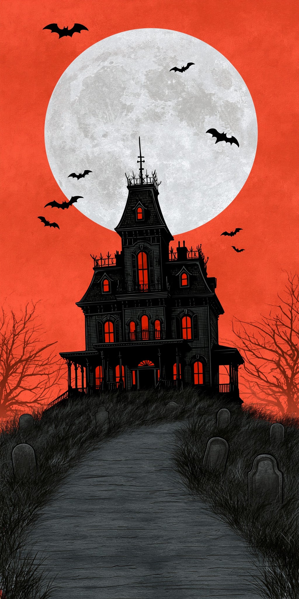 Haunted House Moon Earrings | FW161