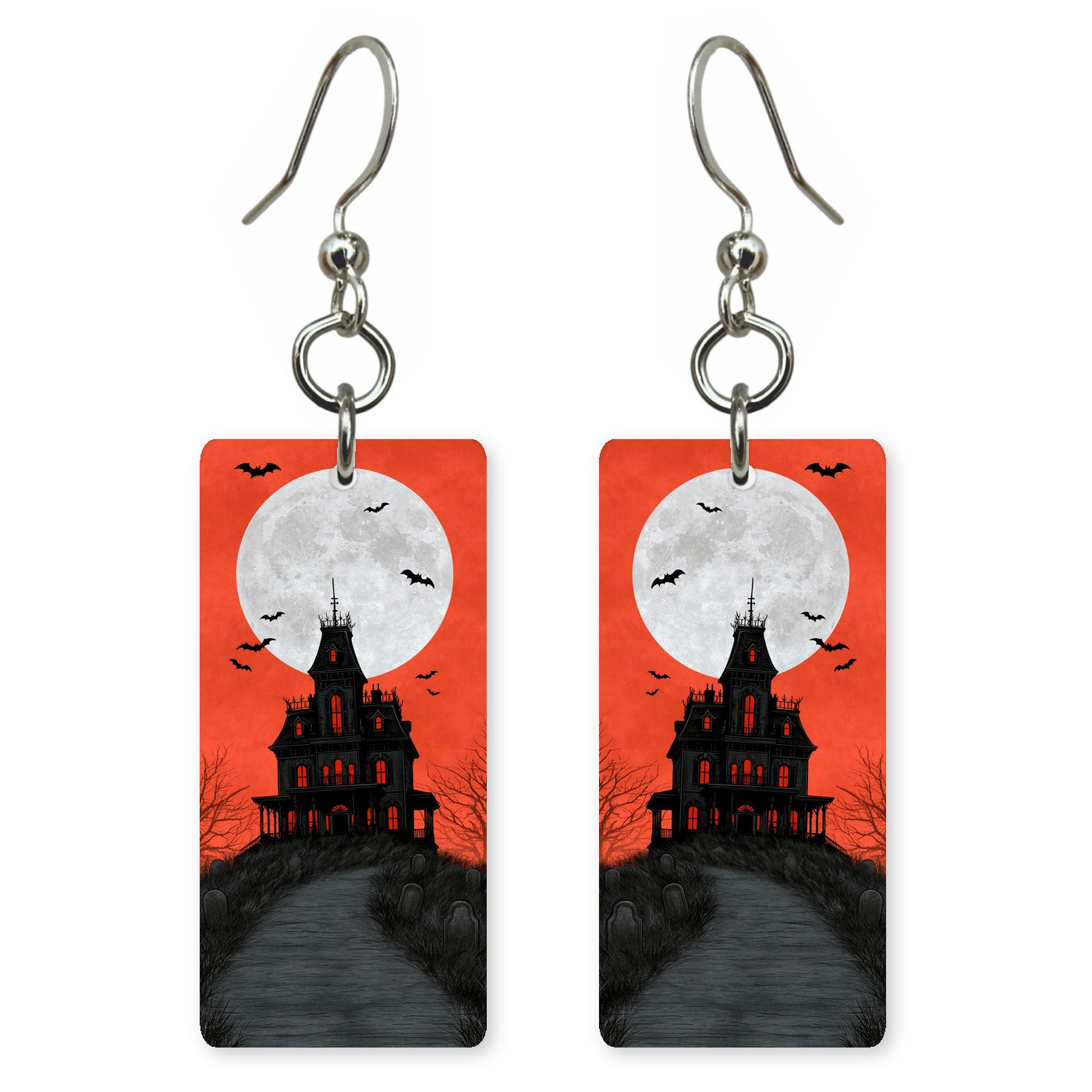 Haunted House Moon Earrings | FW161