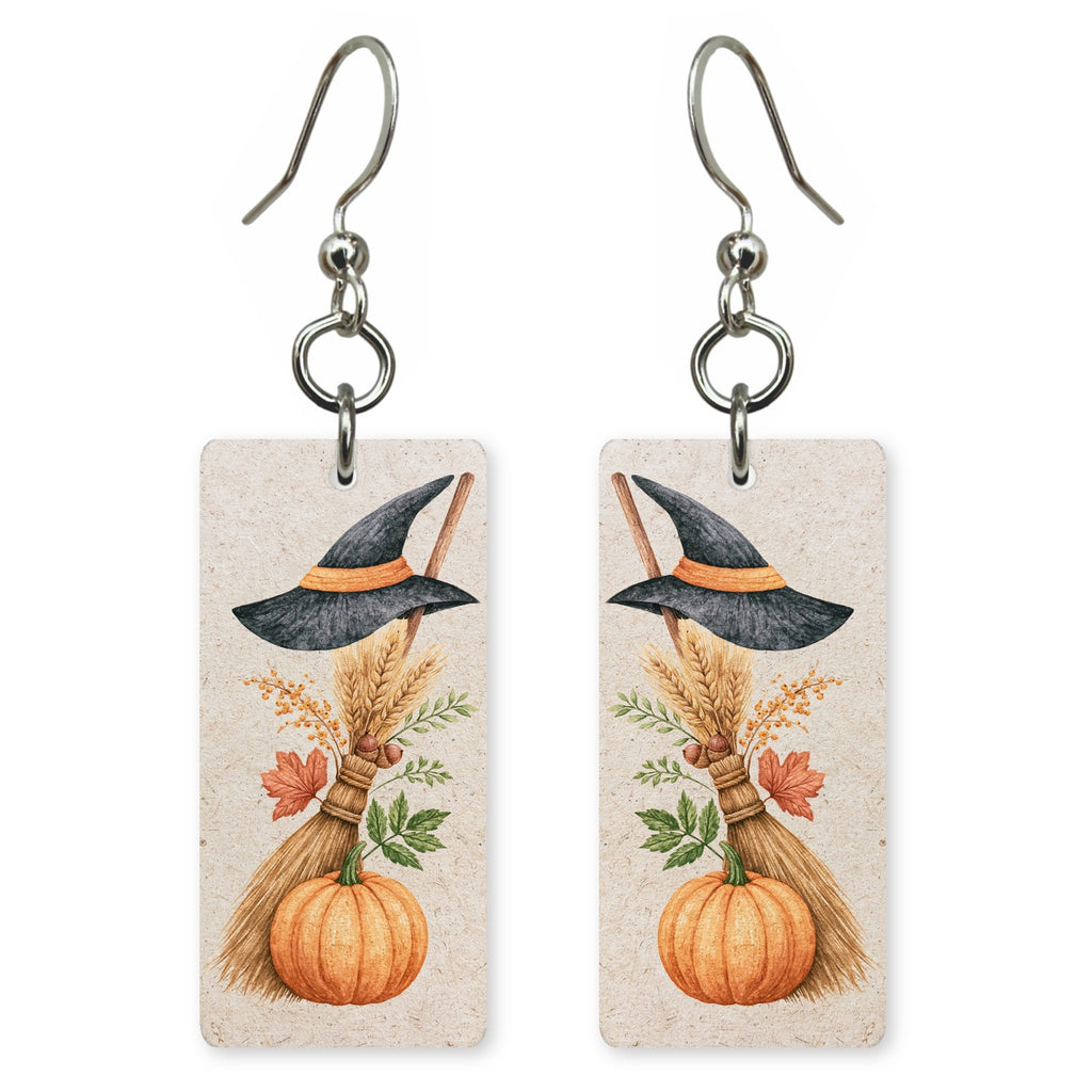 Witch Hat Broom Earrings | FW163