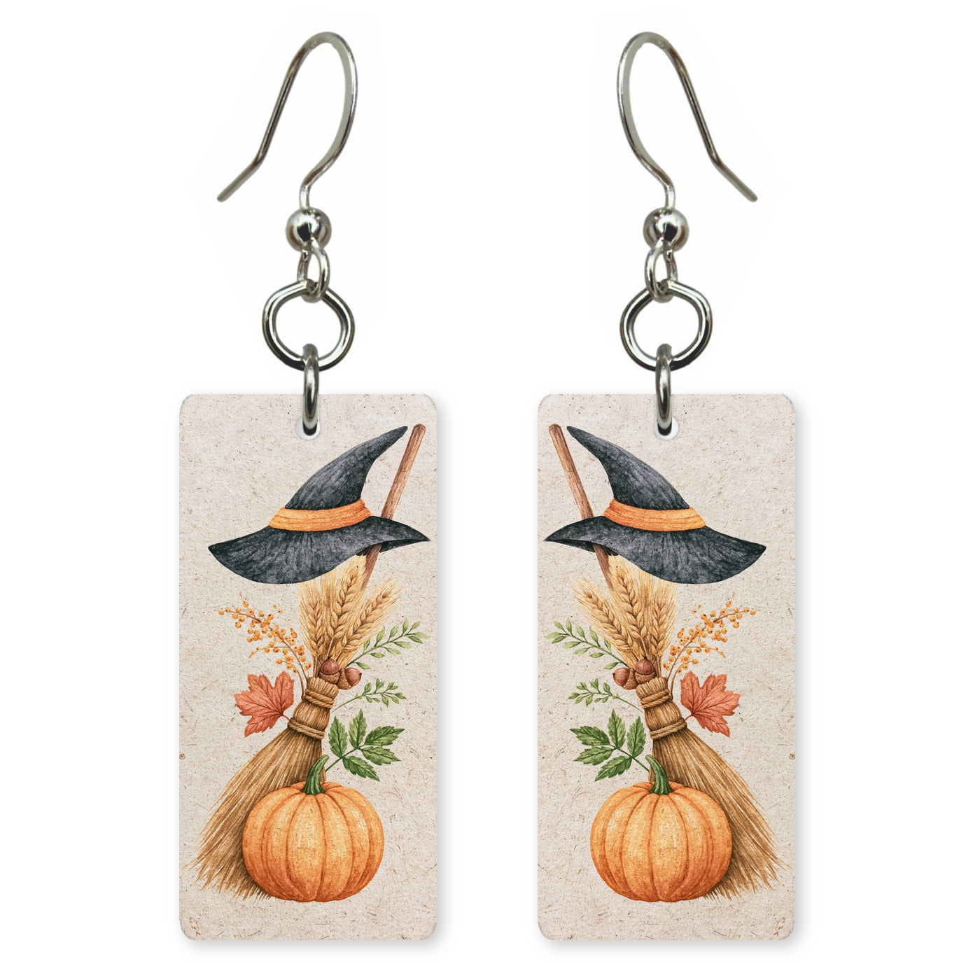 Witch Hat Broom Earrings | FW163