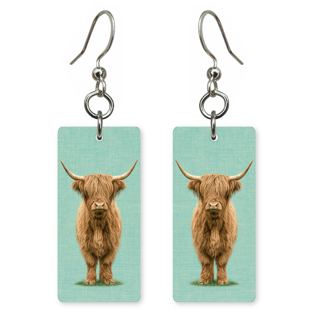 Fluffy Highland Cow Earrings | FW164