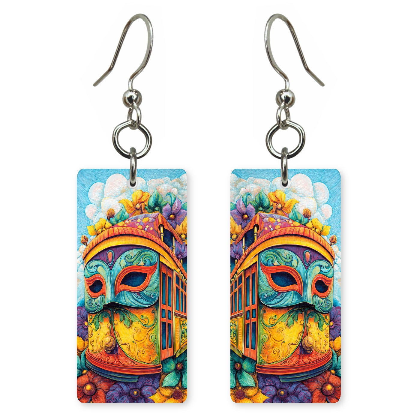 Mardi Gras Mask Earrings | FW166