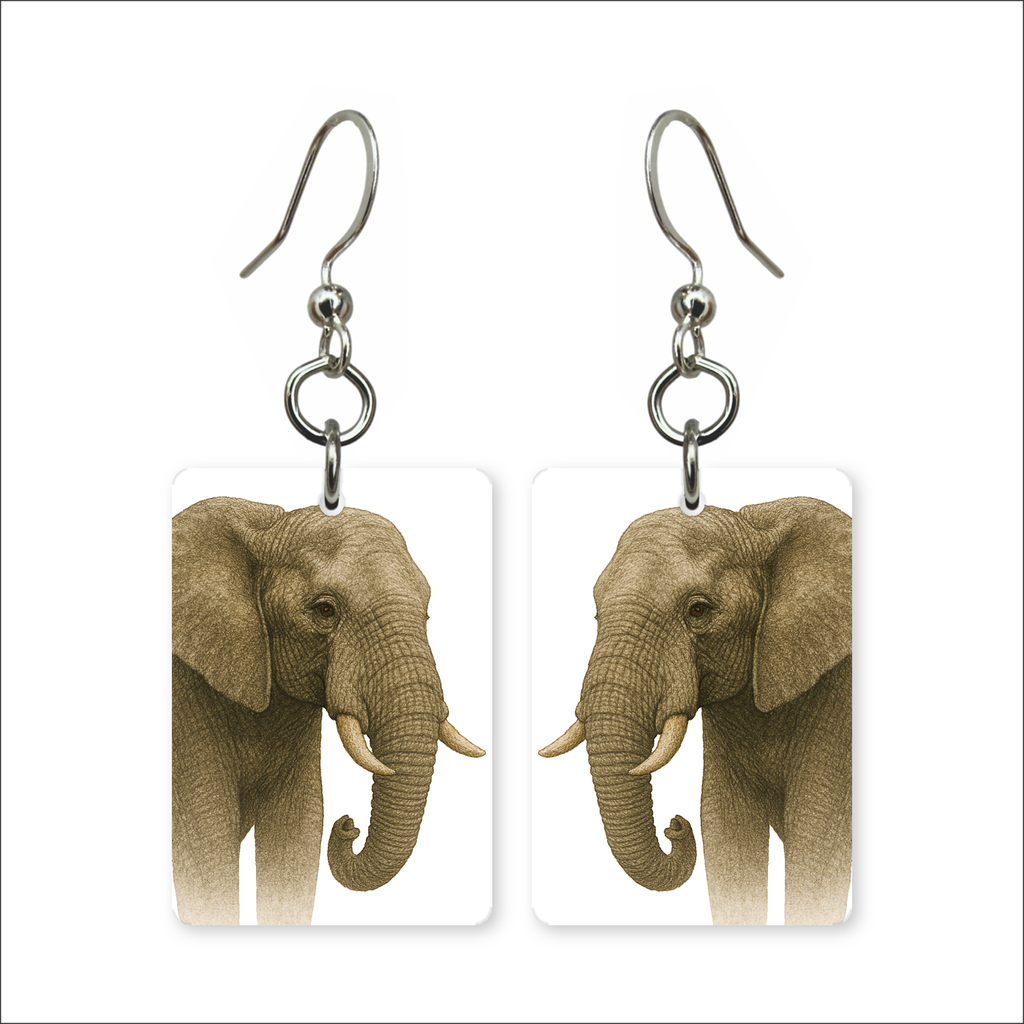African Elephant Earrings