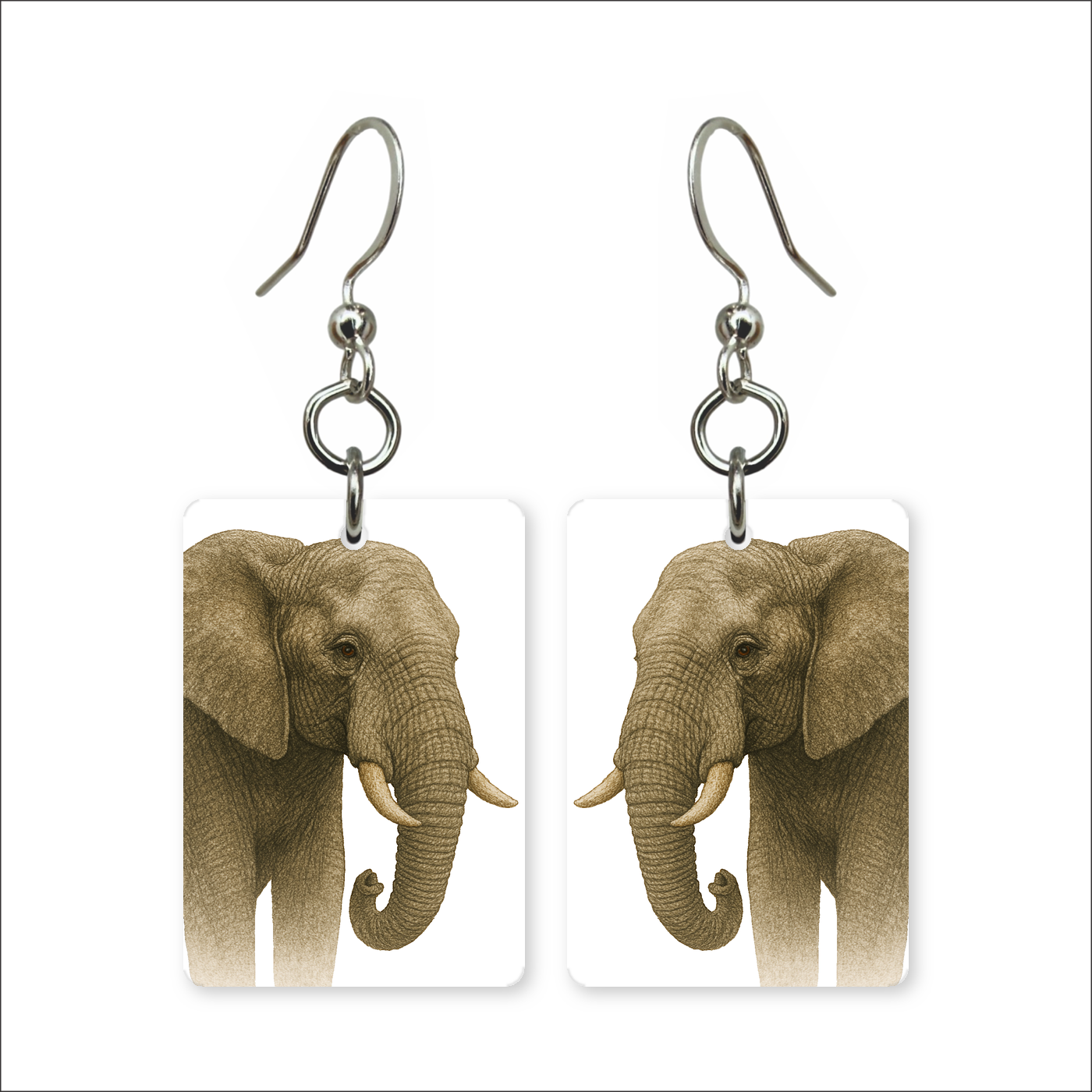 African Elephant Earrings