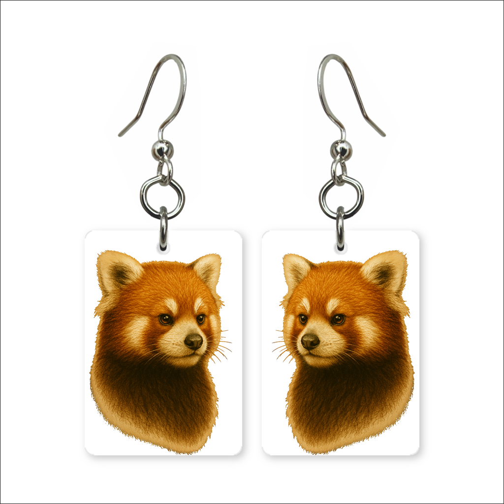 Red Panda Earrings