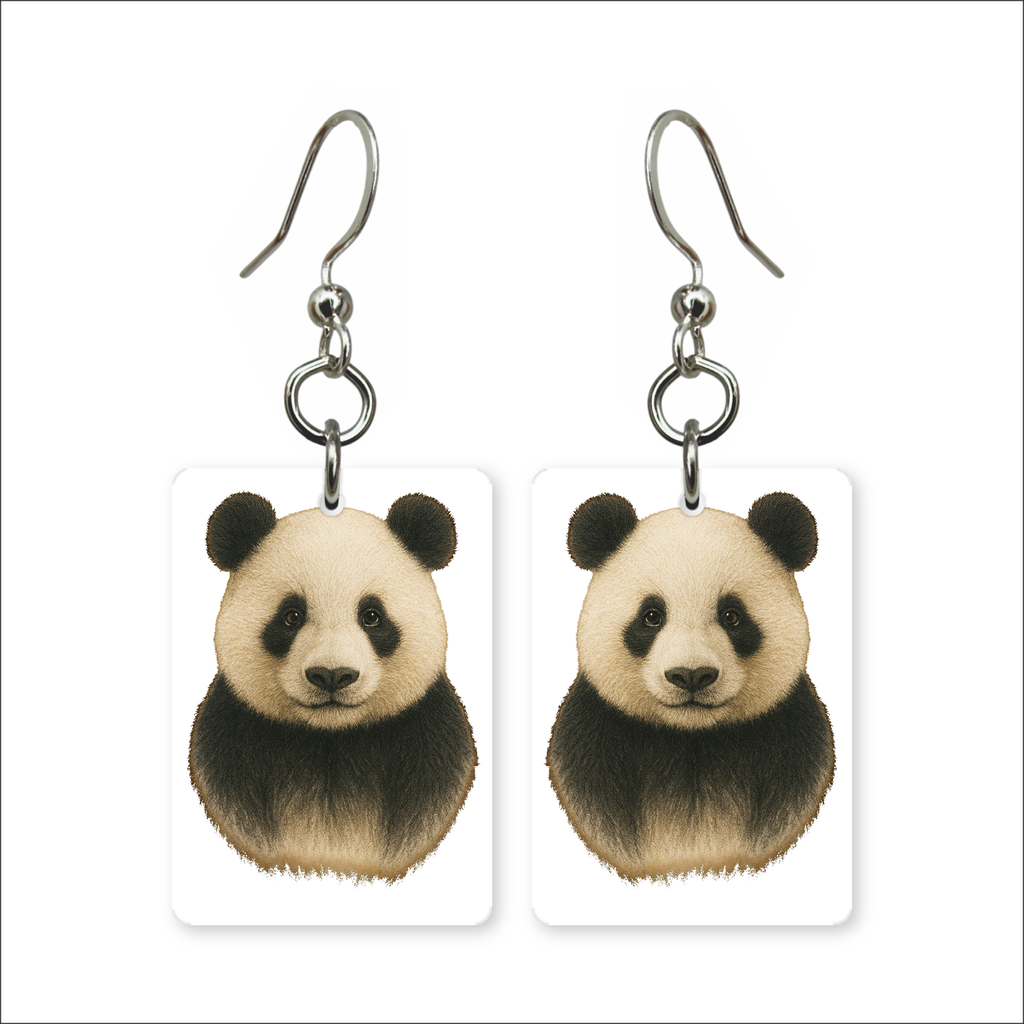 Giant Panda Earrings