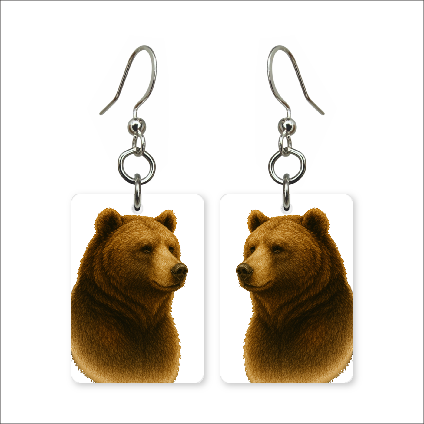 Grizzly Bear Earrings