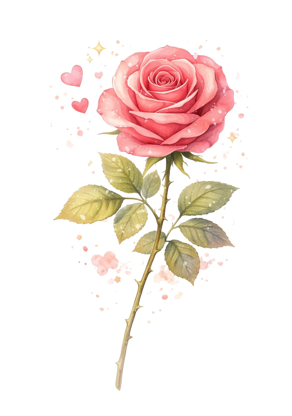 Pink Rose Earrings
