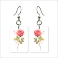 Pink Rose Earrings