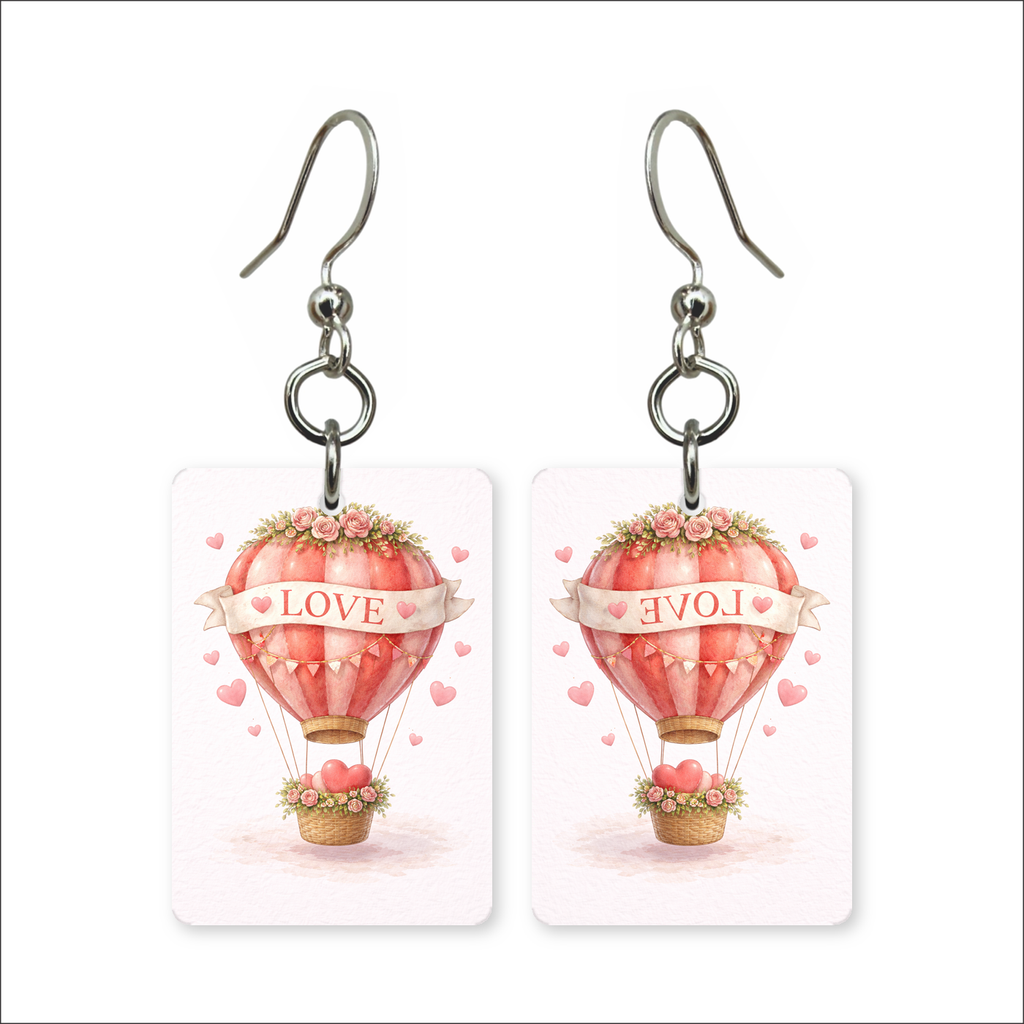 Love Hot Air Balloon Earrings