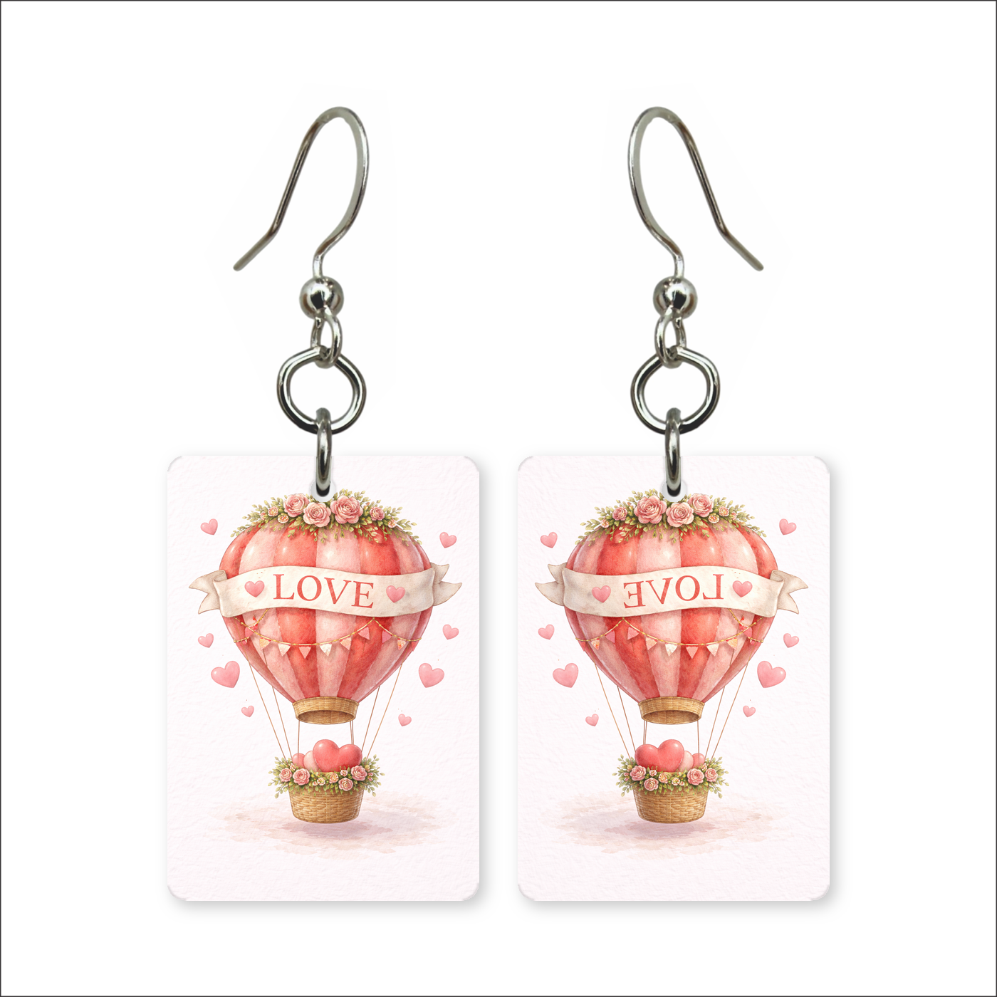Love Hot Air Balloon Earrings