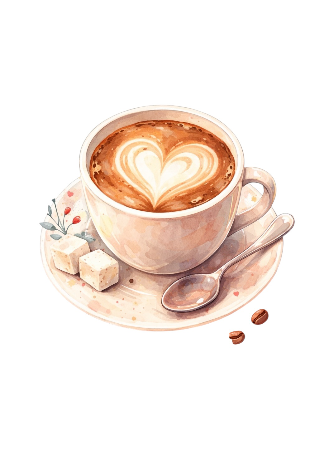 Heart Latte Earrings