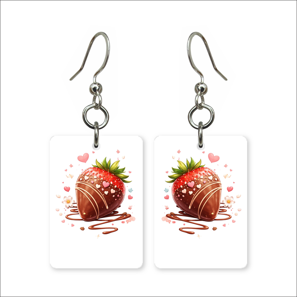 Chocolate Strawberry Earrings