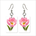 Pink Tulip Earrings