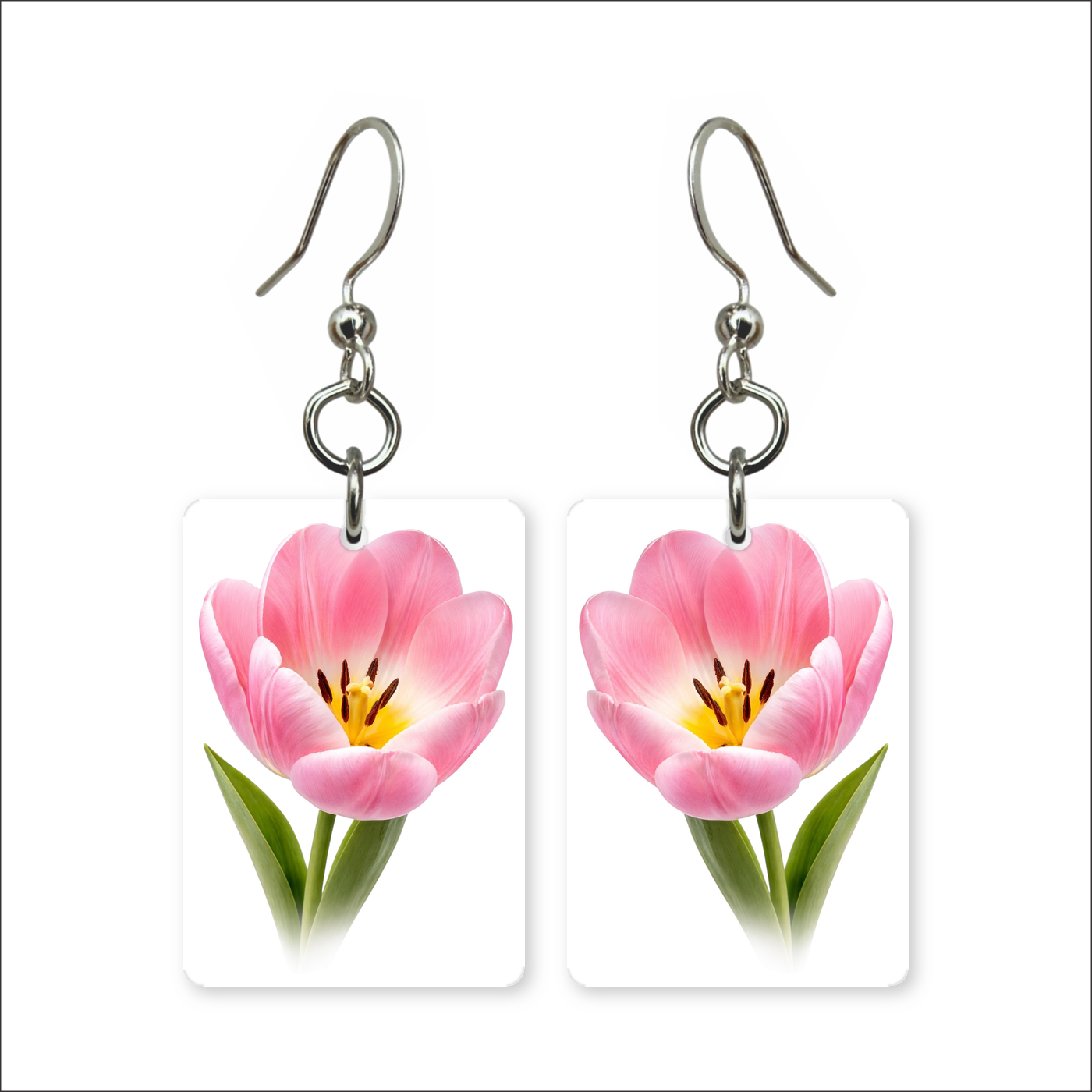 Pink Tulip Earrings