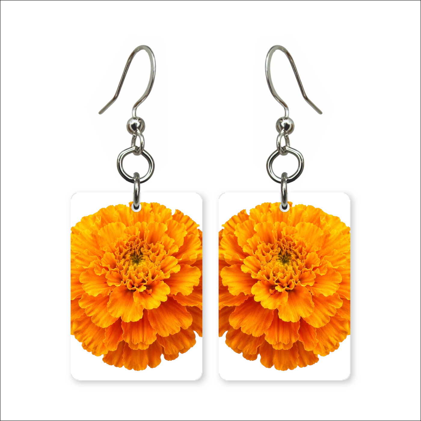 Orange Marigold Earrings