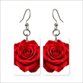 Red Rose Earrings