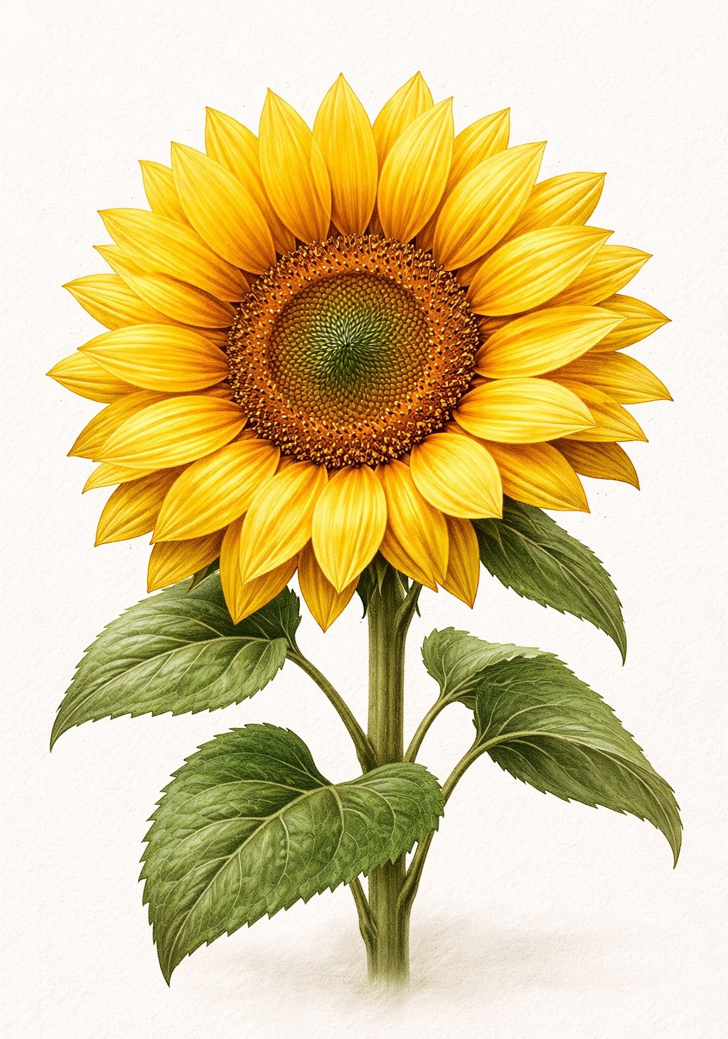Sunflower Stem Earrings