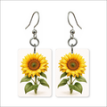 Sunflower Stem Earrings