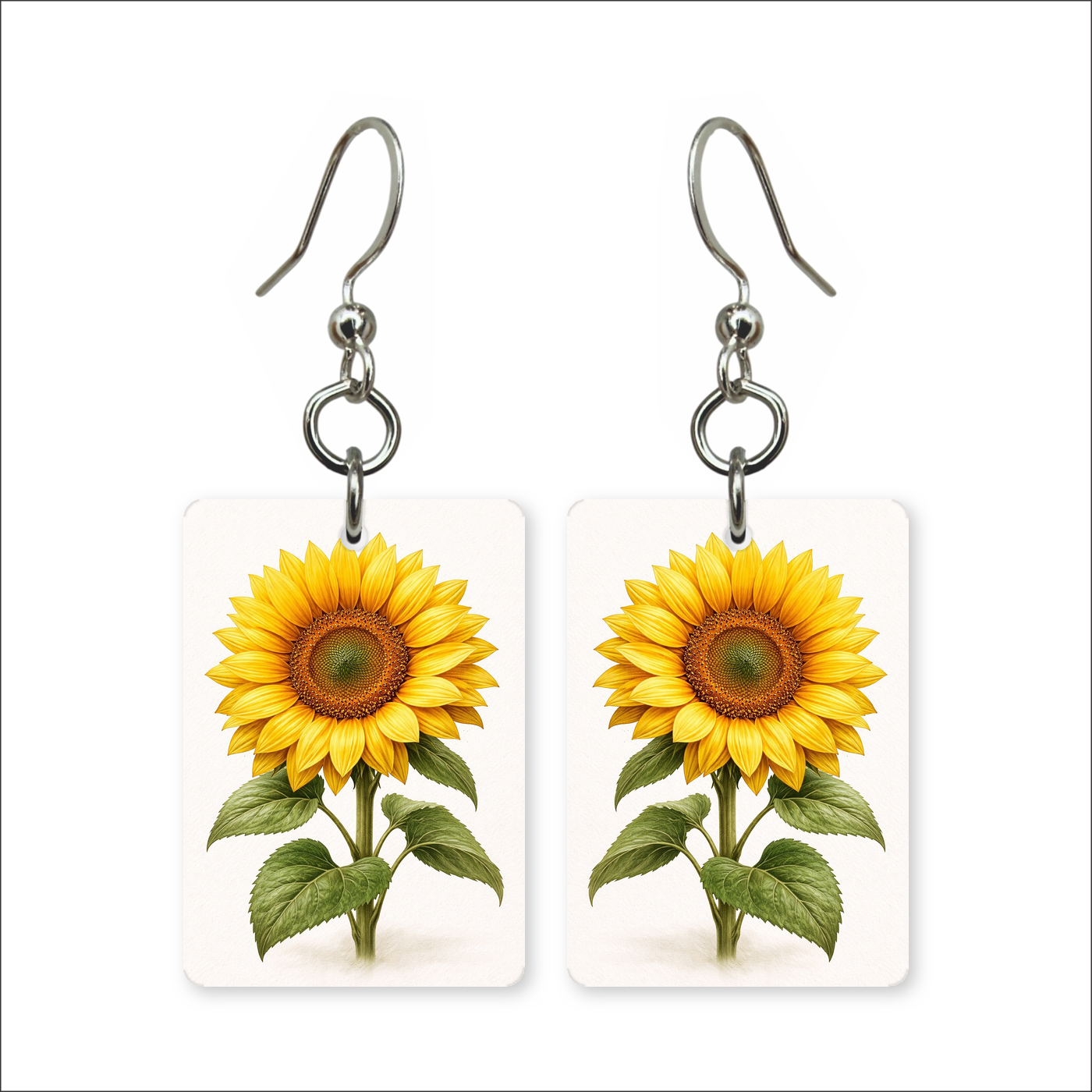 Sunflower Stem Earrings