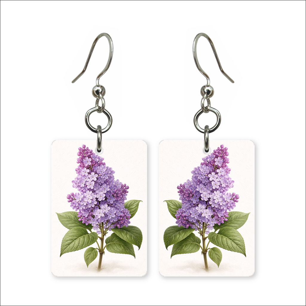 Purple Lilac Earrings