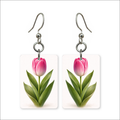 Pink Tulip Earrings