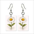 White Daisy Earrings