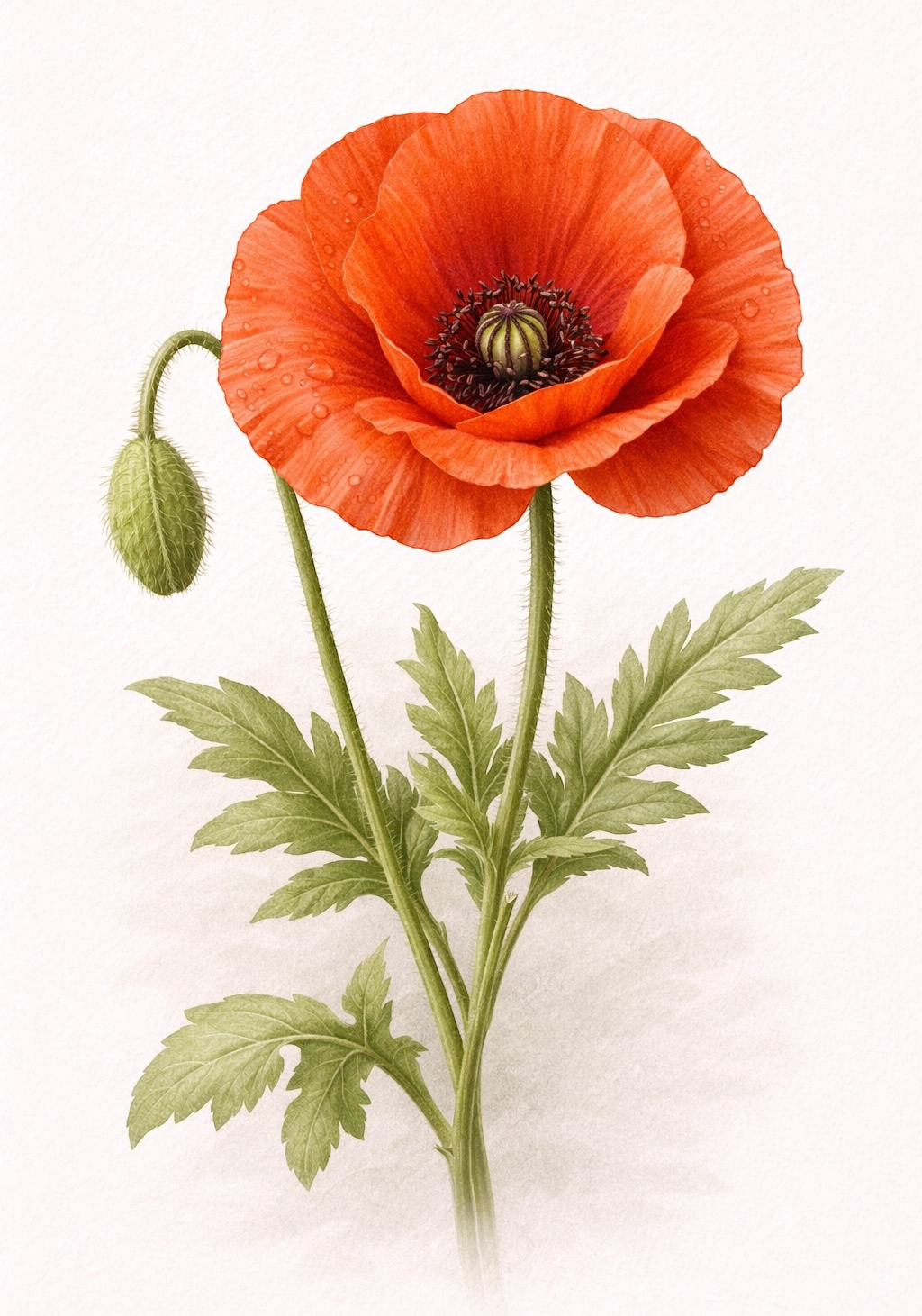 Red Poppy Earrings